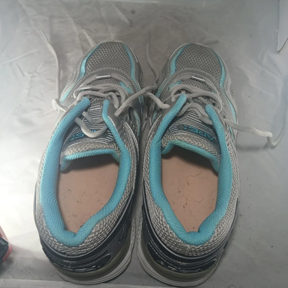 APEX‎ X527 Women's Silver Teal Wide Athletic Running Shoes Sneakers US 9.5 - Picture 6 of 8